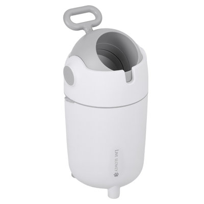 Nursery Diaper Pail, Odour-locking Roll-top Design With Safe Lock, No Special Bag Required, One-handed Use & Compact Design, Eco-friendly Diaper Trash Can, White