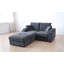 Causeuse rembourrée avec repose-pieds modulaire 70,5 po Tereas-2123802409