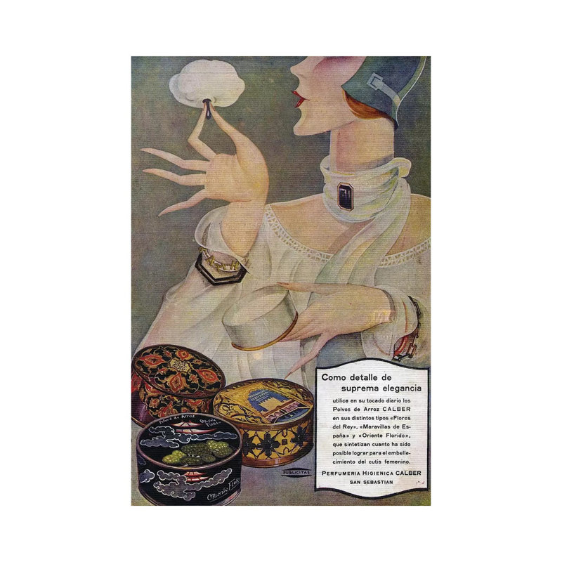 1929 Spain Perfumeria Cosmetics Magazine Advert 1 Piece Wall Art on Canvas, 30.48cm H x 20.32cm W