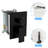 Wall Mounted Matte Black Shower - 12 Inch Square With Adjustable Slide, Rainfall Head, And Handheld Flange System Head Mount, Bar, -Balanced Feature-121169657