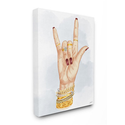 «I Love You Hand Pose with Elegant Accessoires» par Ziwei Li - reproduction d'art