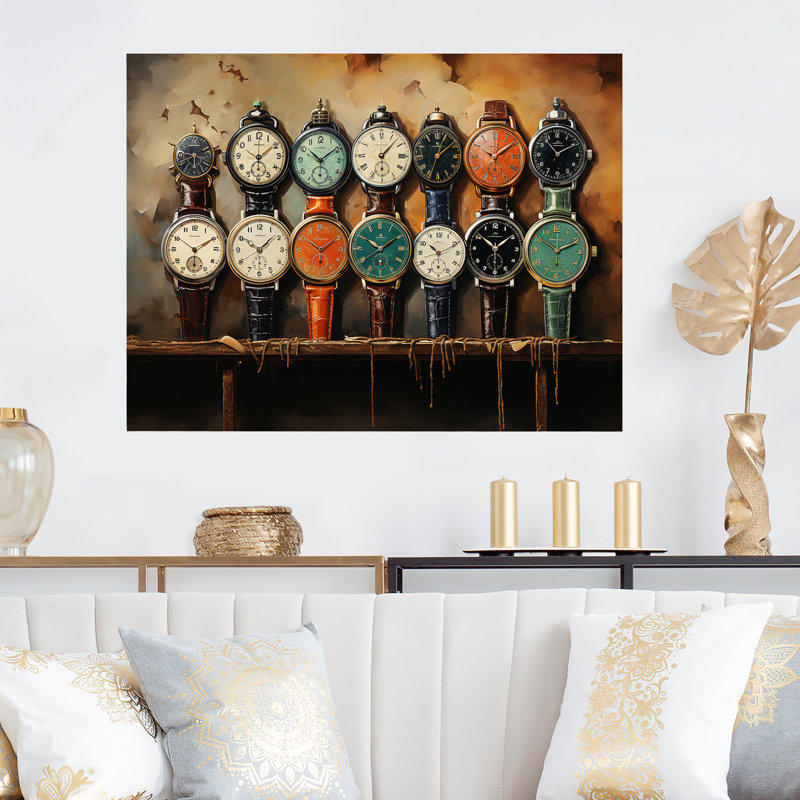 Rétro horloge 1 - Montres rétro, art mural en métal MT136819, H 12 po x l 20 po x P 1 po