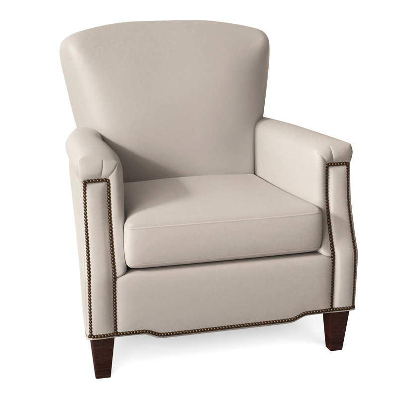 Vincent Armchair, Natural, Mahogany, Anilina Hunter Genuine Leather