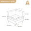 Fauteuil capitonné modulaire en velours côtelé-231553975