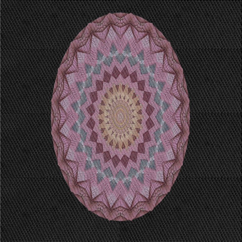 Abstract Indoor Rug, Square 6'