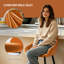 Velvet Upholstered Bar Stools with Armrests-1924051081