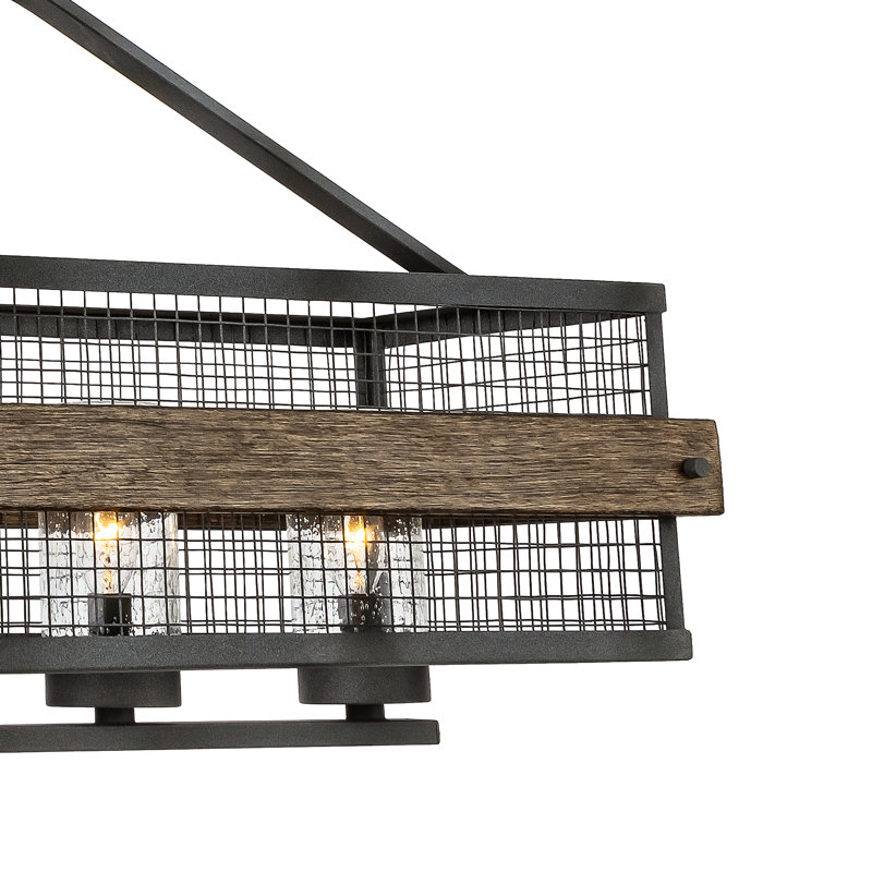 Lustre linéaire en silex à 5 lumières Barnwood