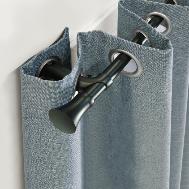 Tringle à rideaux simple en aluminium Nickolos