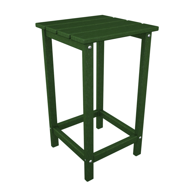 POLYWOOD Long Island 26" Counter Side Table, Green