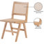 Chaise d'appoint à dossier plein en bois massif Abraxas-478732987