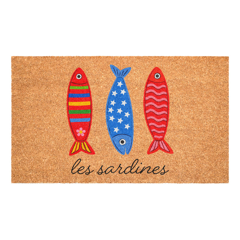 Les Sardines Doormat, 17"x29"