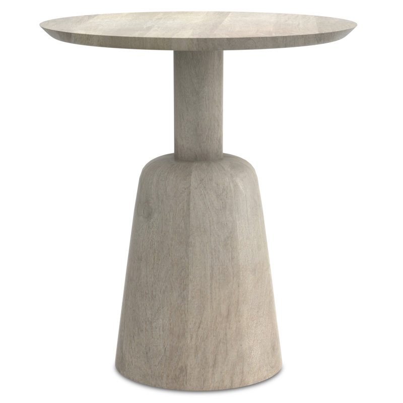 Finchley White Wash Solid Mango Wood Round Side Table
