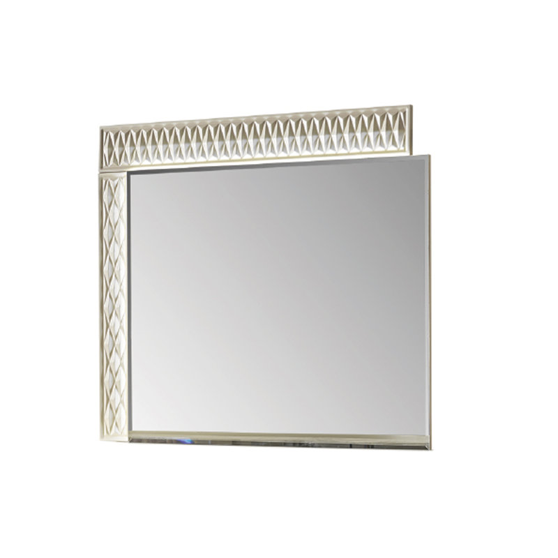 Miroir carré en bois manufacturé Ryant