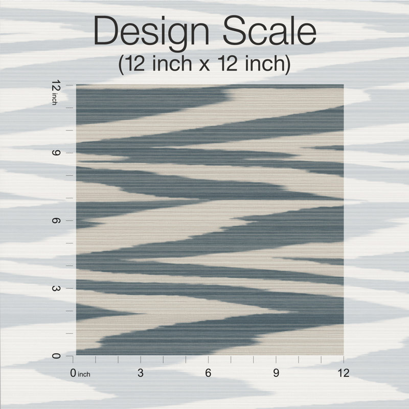 Missoni 4 Zig Zag flambé double rouleau, Bleu/crème