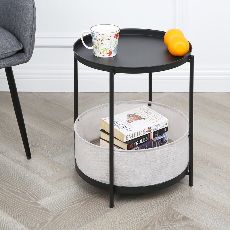 Lakika Four Leg Coffee Table with Storage, Black