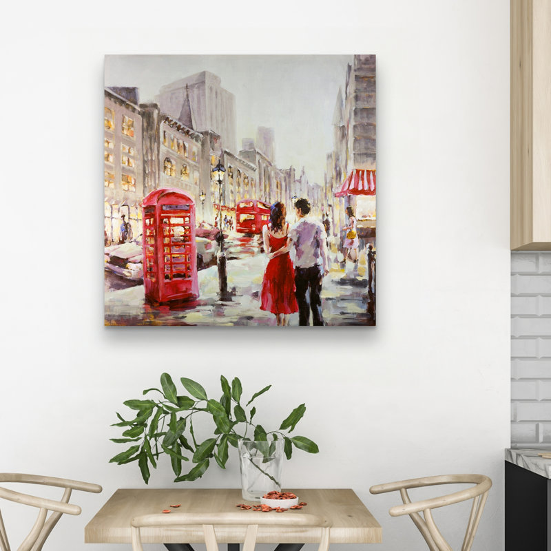 Couple walking - 32"x32" art on canvas