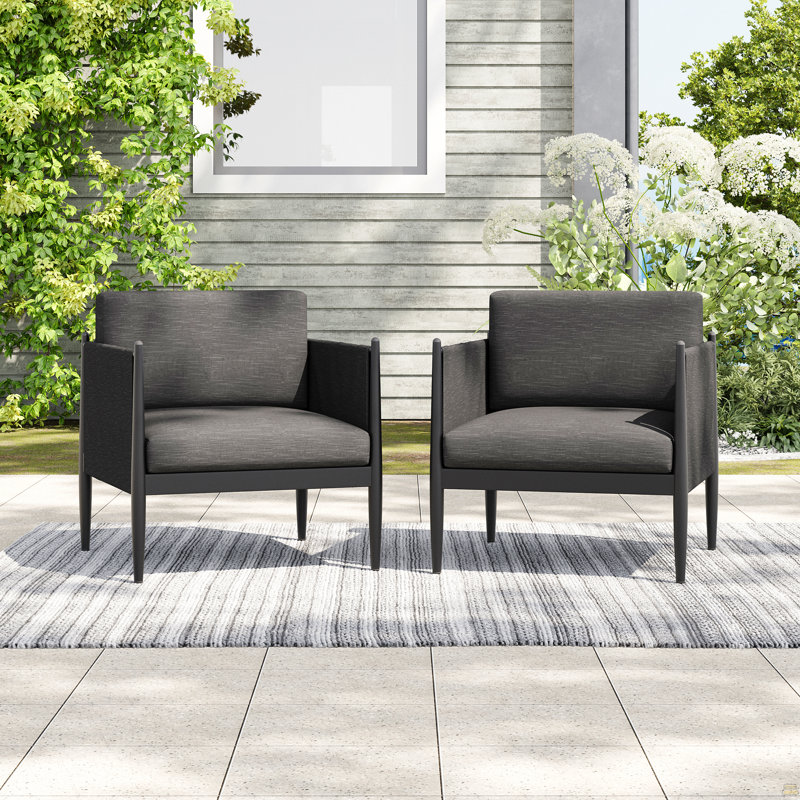 Chaise club d'extérieur 2 pièces