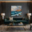 Nautical Mediterranean maritime Grey Canvas Wall Art-1678011468