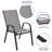 Elgin 5 Piece Patio Dining Set - Glass Table, 4 Flex Stack Chairs-1863243082