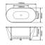 170mm x 80mm Freestanding Soaking Acrylic Bathtub