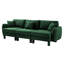 Canapé à trois places en tissu Boucle avec accoudoirs en forme de coquille distinctive et pieds cylindriques enveloppés de tissu, idéal pour divers espaces de vie-814984876-814984877