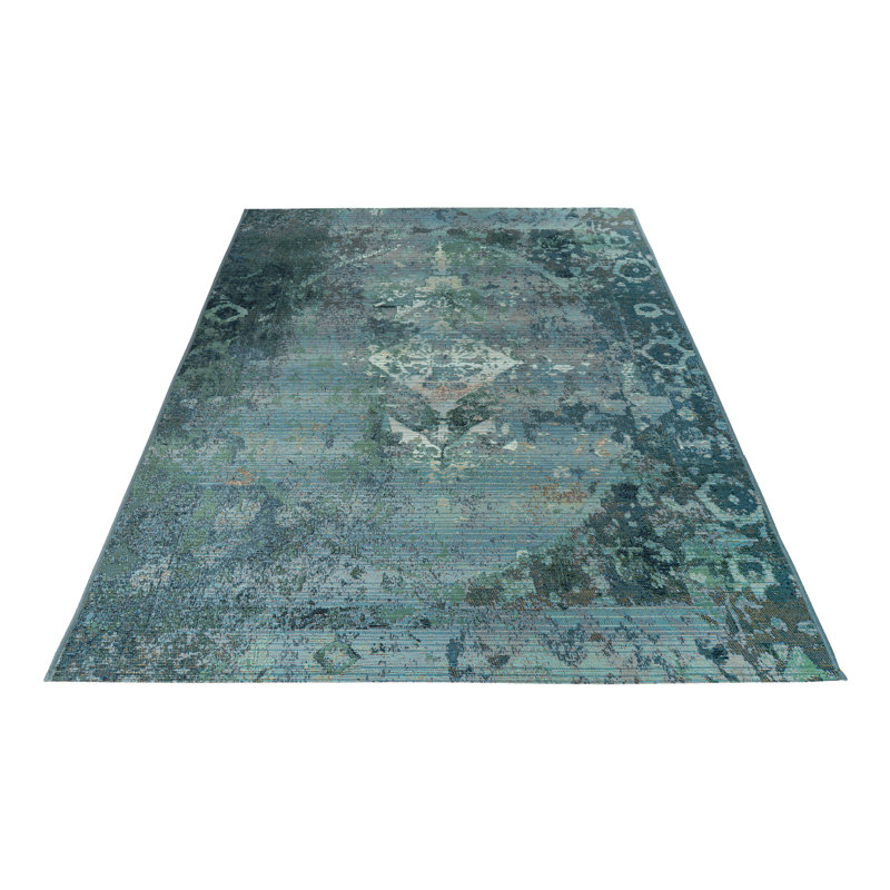 Gobelina Abstract Area Rug, Rectangle 200 x 290cm, Blue