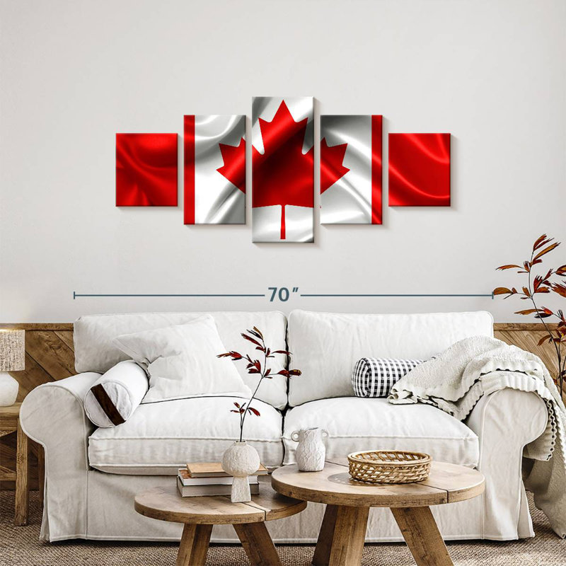 Drapeau canadien soyeux, H 24 po x l 55 po