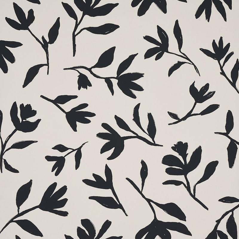 Laurel Wallpaper, Black