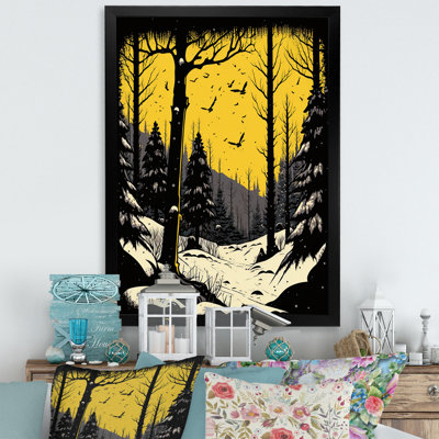 «Winter Trees in the Snow Mountain Forest V», reproduction sur toile