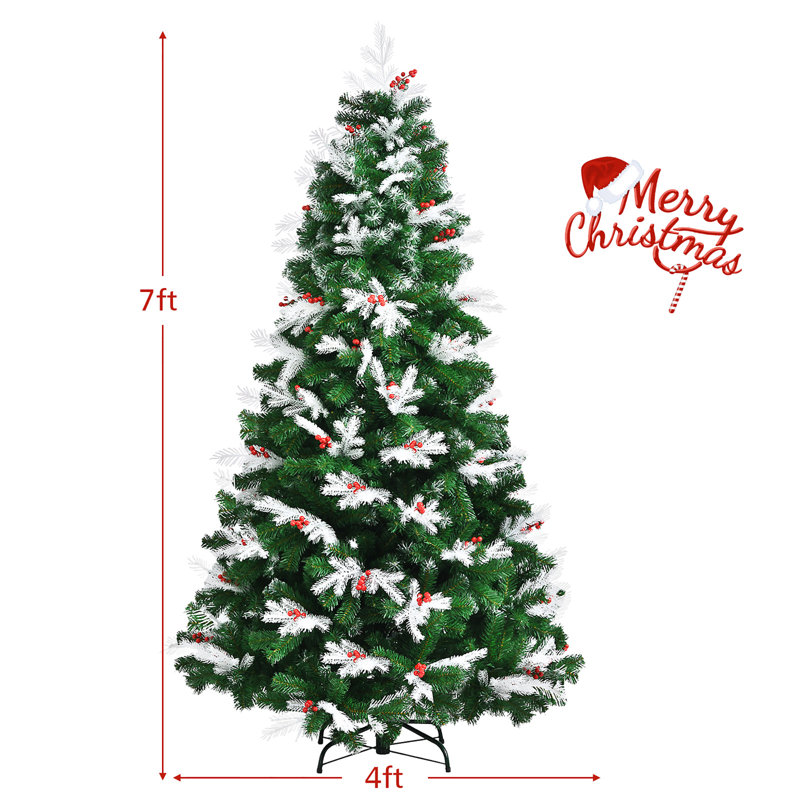Arbre de Noël vert et blanc Cashmere, H 7 pi
