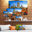 «Downtown LA with trafic Trail», reproduction de photo sur toile tendue-18268015