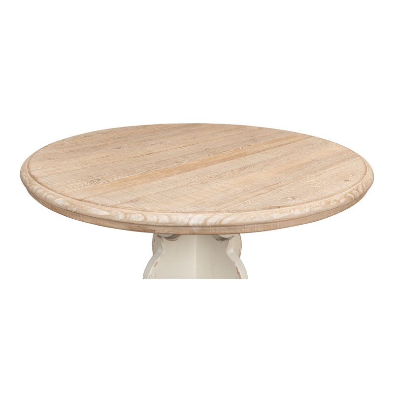 Round Pine Wood Dining Table