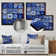 Boho Turkish Blue Tiles 3 - Boho Tiles, art mural en métal