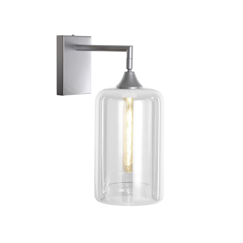 Bonita Armed Sconce, Silver, Clear