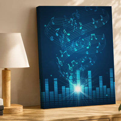Reproduction d'art numérique sur toile abstraite
