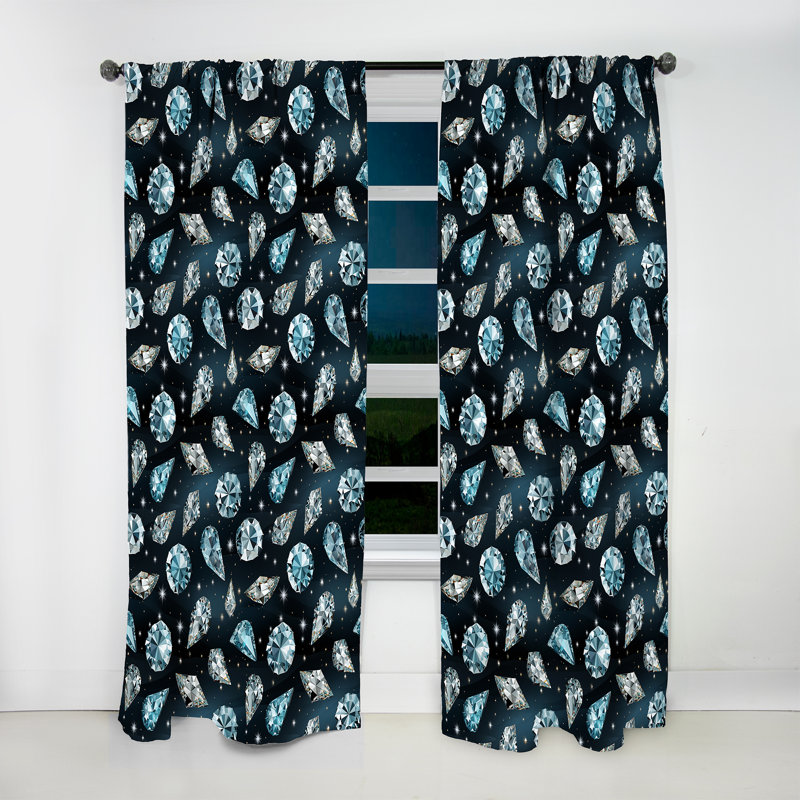 Rideau obscurcissant en cristal Glamour Dream II - Glamour Dream II - 1 panneau, L 52 po x L 84 po
