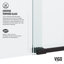 Porte de baignoire coulissante sans cadre avec verre cannelé 3/8 po l 56-60 po x H 66 po Elan-98714706