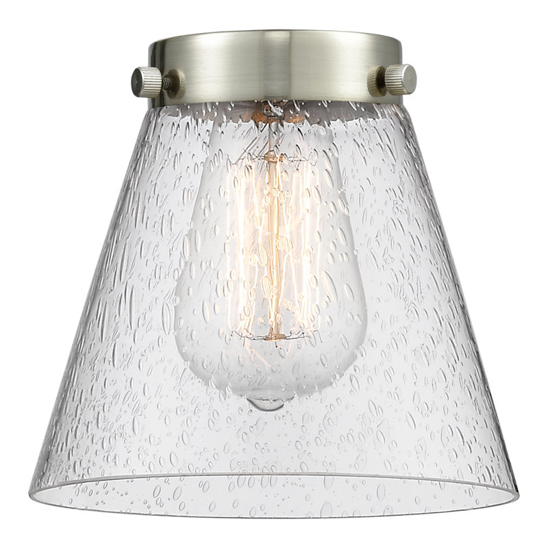 Mini-luminaire suspendu à 2 lumières en forme de cône 1 lumière Nouveau - ampoule non incluse, Grainé, Nickel satiné brossé