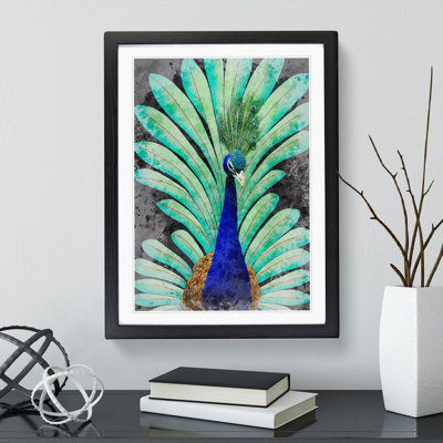 Peacock Watercolour No.2 - Wall Art