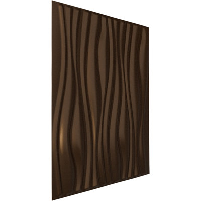 19 5/8"W x 19 5/8"H Leandros EnduraWall Decorative 3D Wall Panel, Metallic Antique Brass (Covers 2.67 Sq. Ft.)