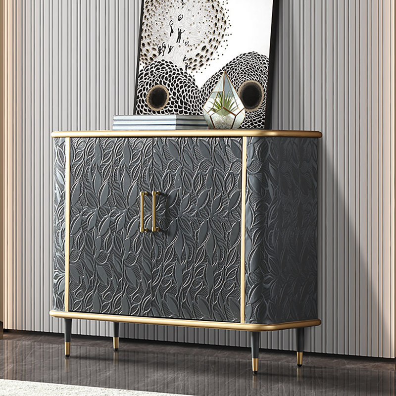 Armoire décorative simple et luxueuse, Or / Gris