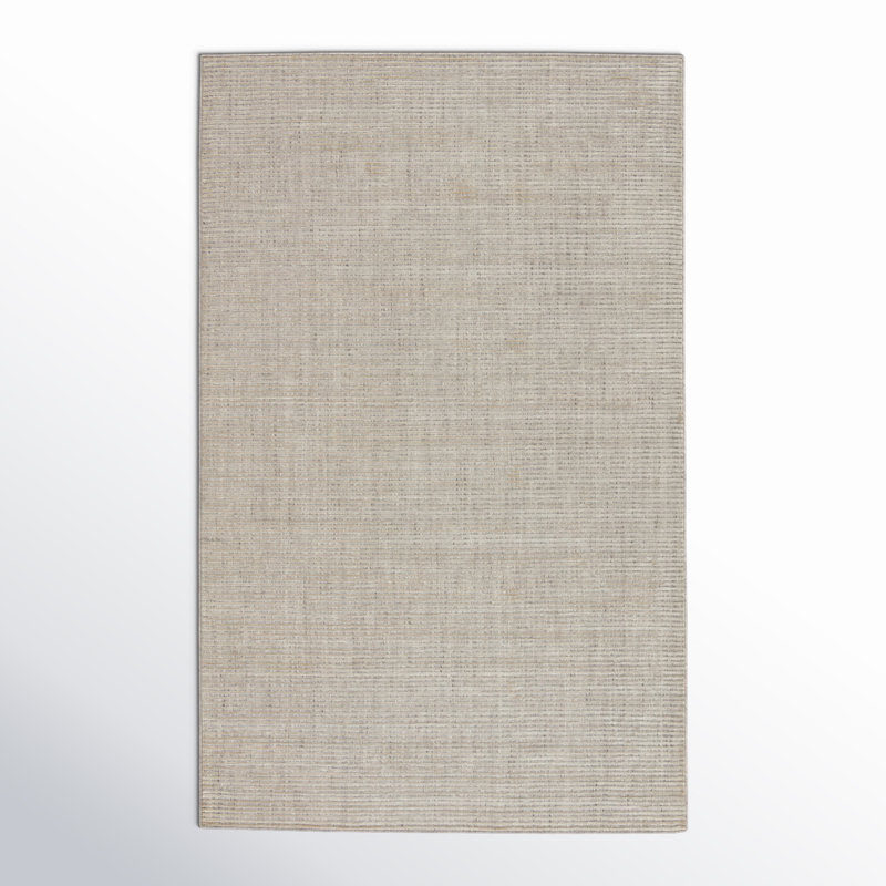 Tapis ivoire tissé à la main Elroy, Rectangle 5 pi x 8 pi