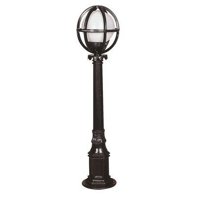 Lampadaire noir câblé 1 lumière H 35 po (double)