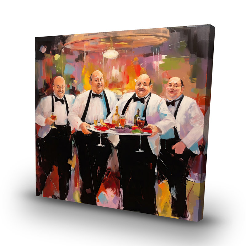 Proud waiters - 32"x32" art on canvas