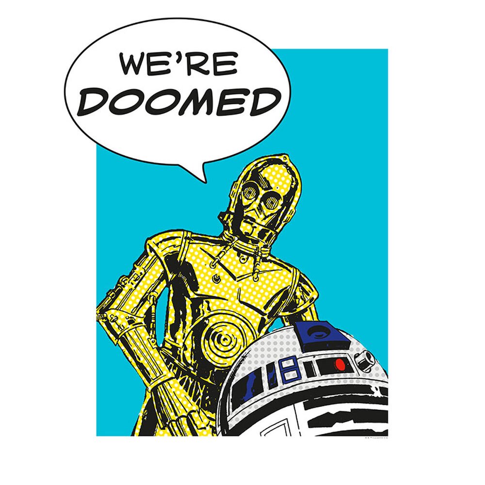 Poster Star Wars Comic Zitat Droiden