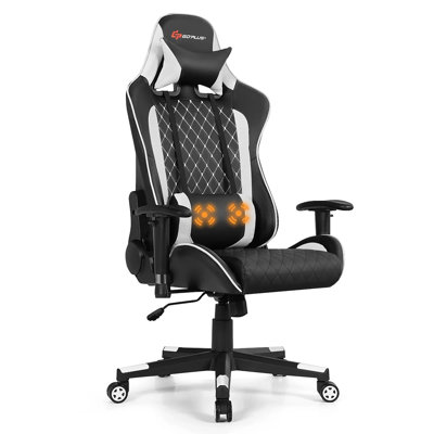 Ebern Designs Adjustable Reclining Ergonomic Swiveling PC & Racing Game Chair