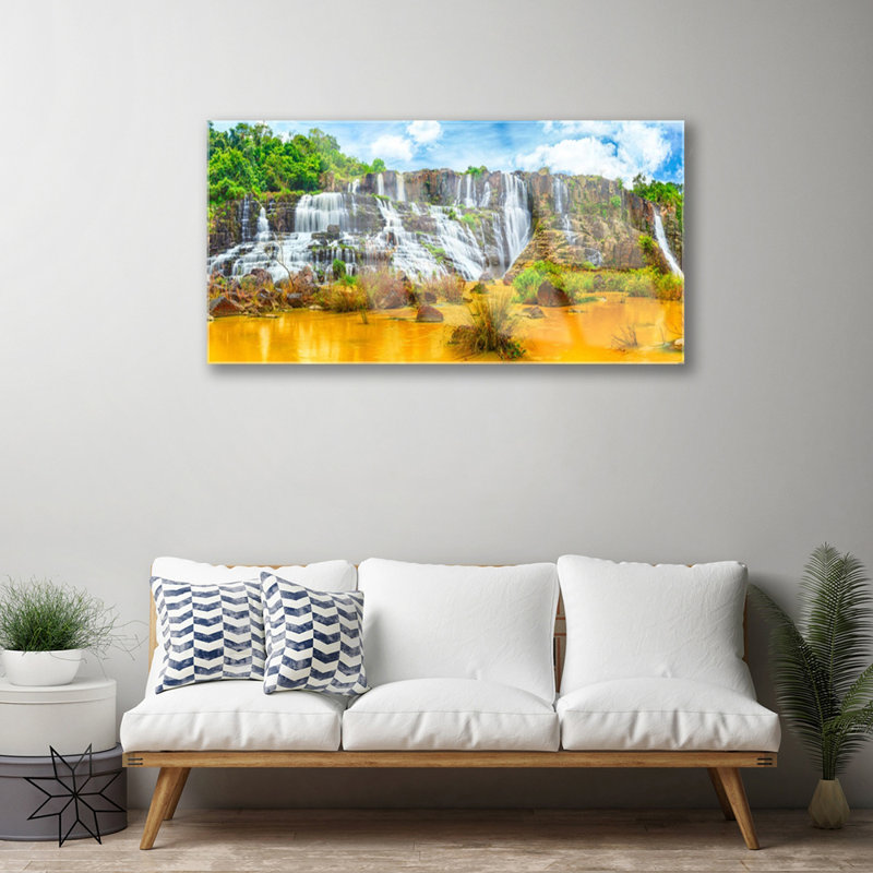Waterfall - No Frame Print on Glass
