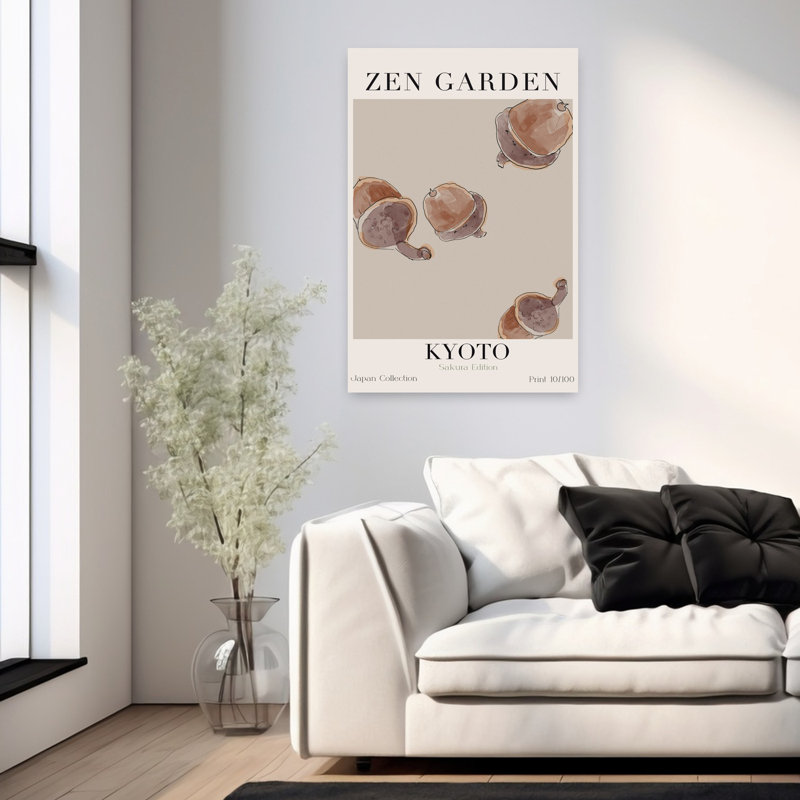 Art contemporain contemporain minimaliste, nature sereine, H 36 po x l 24 po