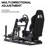 Anman Pro Racing Simulator Cockpit Aluminum with Black Seat Fit Logitech Thrustmaster, Not Include Steering wheel & Wheels & Pedals and Shifter Handbrake