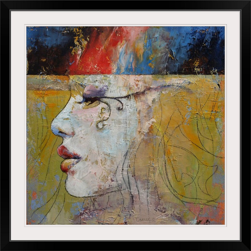 «Anjlee Queen» par Michael Creese, reproduction d'art, H 28 x l 28 po x P 1 po, Cadre noir